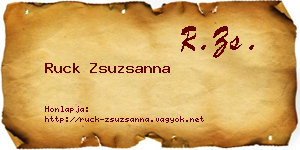 Ruck Zsuzsanna névjegykártya