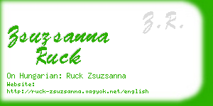 zsuzsanna ruck business card